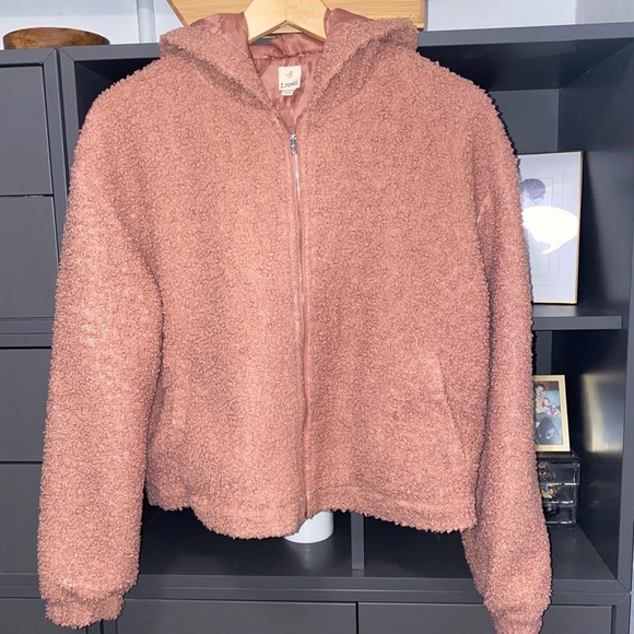 Hooded Zip Up Teddy Jacket - Picture 10 of 10